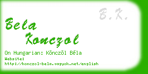 bela konczol business card